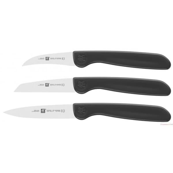Coffret med 3 grönsaksknivar från Zwilling - Friodur-blad - Rostfritt stål och kol - Ergonomiskt svart handtag