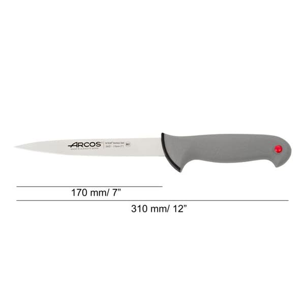 Enda filékniv - ARCOS - Färg Prof - Flexibelt blad - 17cm - NITRUM rostfritt stål