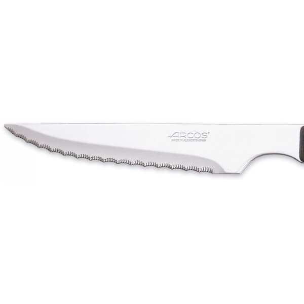 Coffret med 6 steakknivar - ARCOS - Trähandtag - Microtaggade blad i rostfritt stål