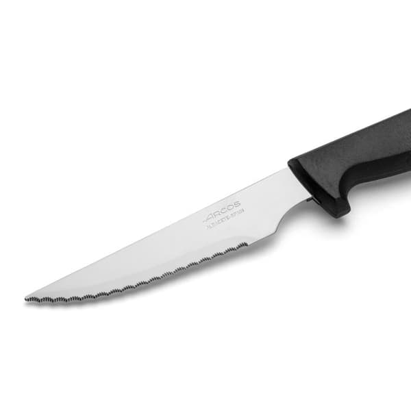 Kniv Loins Arcos de Table 740009 monoblock av ett stycke rostfritt stål och 11,5 cm blad i kartong.