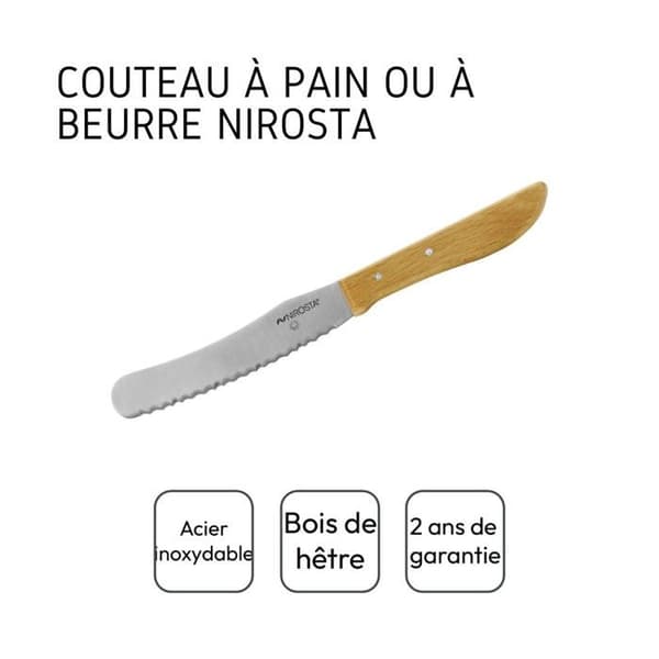 Bröd- och smörkniv 21 cm Nirosta