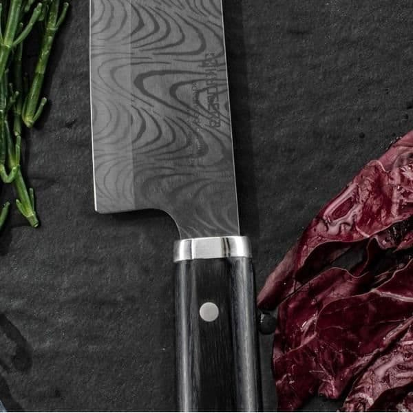 Kockkniv Kizuna Kyocera med 18 cm keramikblad och svart handtag