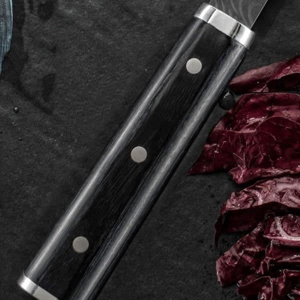 Kockkniv Kizuna Kyocera med 18 cm keramikblad och svart handtag