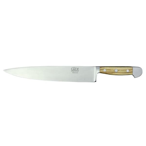Kockkniv smidd Alpha Olive Güde - 26cm - Skärare - Rostfritt stål - Olibanjeträ