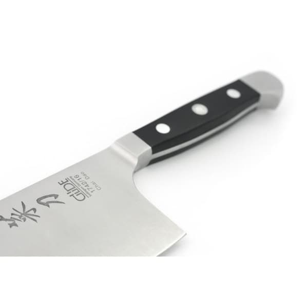 Kinesisk kockkniv 16 cm smidd Alpha Güde - GUDE - Kniv - Rostfritt stål, slipad - Kinesisk 16 cm - Skärning