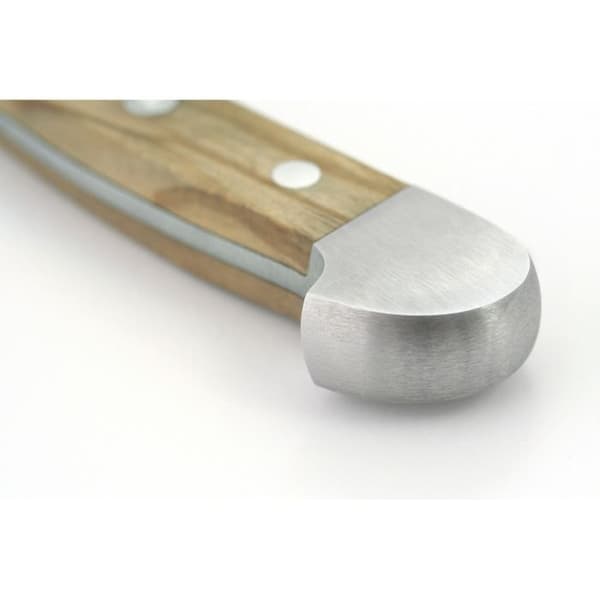 Alpha Olive Güde smidd fågelnäbbkniv - 6cm - Rostfritt stål - Olivträ - Professionell