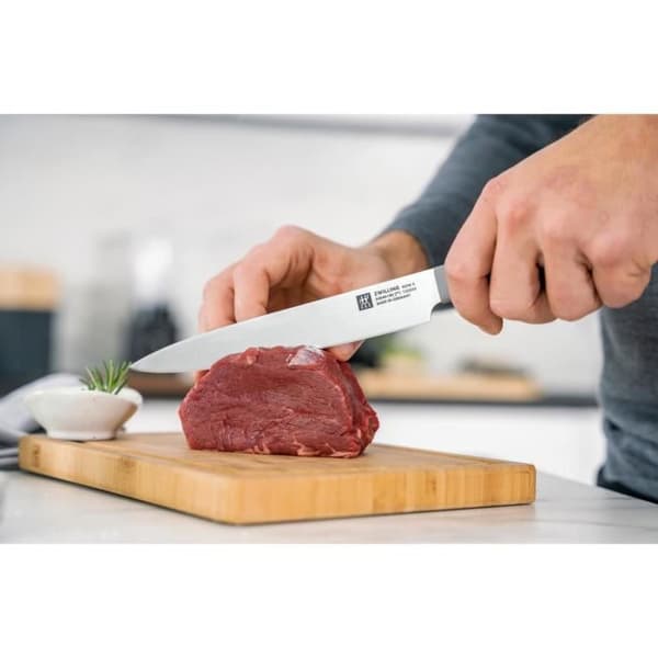 ZWILLING Now S - Skivkniv (slät kant - 18 cm) - Rostfritt stål - Svart