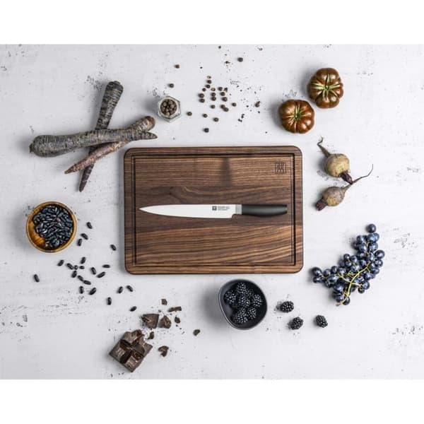 ZWILLING Now S - Skivkniv (slät kant - 18 cm) - Rostfritt stål - Svart