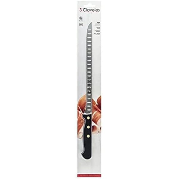 Skinkniv - 3 CLAVELES - Alveolé - 24 cm - Rostfritt stål - POM-handtag