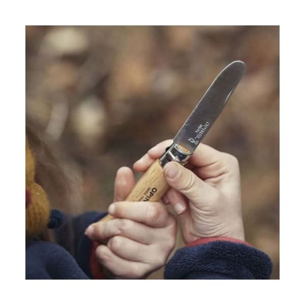 Fickkniv - Opinel - Min första opinel - Rostfritt stål - Lackerad bok - 17 cm