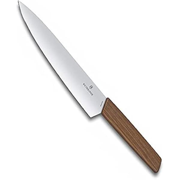 Victorinox Swiss Modern, Professionell skärkniv, Extra skarpt blad, rak kant, 20 cm, Handtag i ädelträ,
