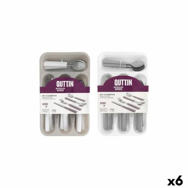 Bestick Quttin Plast 16 Delar 17 Delar (6 antal)