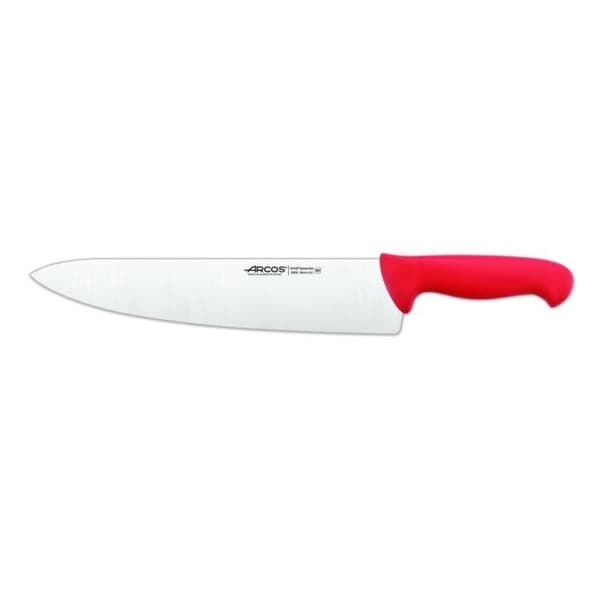 Kockkniv Arcos Color - Prof 290922 rostfritt stål Nitrum och mango ergonomiskt blad i röd polypropen och blad på 30