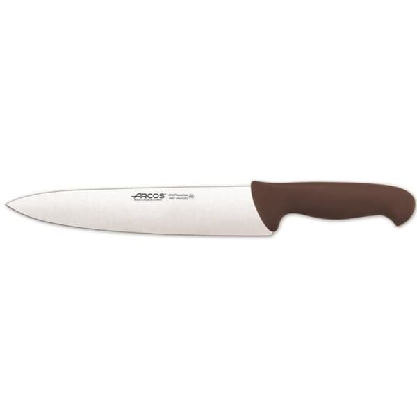 Kockkniv Arcos Color - Prof 292228 i Nitrum rostfritt stål och mangobrun polypropen ergonomisk med 25 cm blad,
