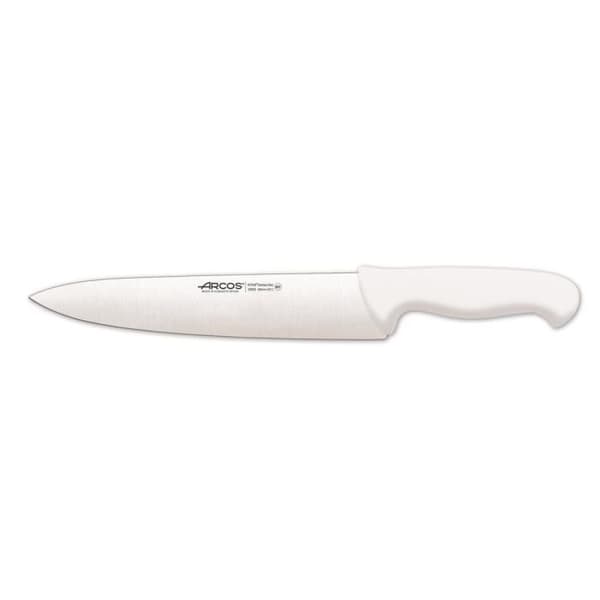Kockkniv Arcos Color - Prof 292224 i Nitrum rostfritt stål och vit polypropen mango ergonomisk med 25 cm blad,