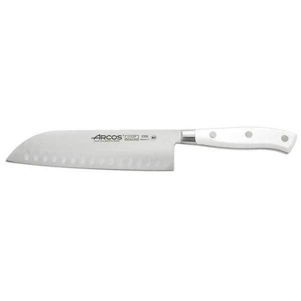 Smidd Santoku kniv honeycomb blad 18cm Riviera White Arcos - Rostfritt stål - Skär