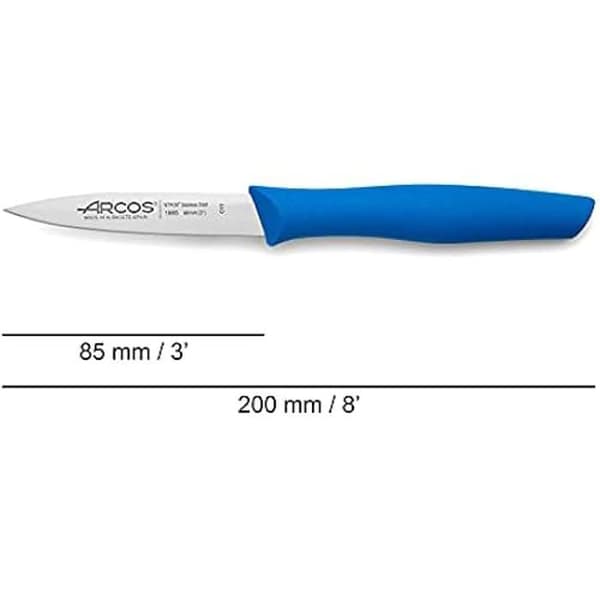 Arcos Nova Series - Skalkniv Skalkniv - 85 mm Nitrum Rostfritt stålblad - Blå polypropenhandtag