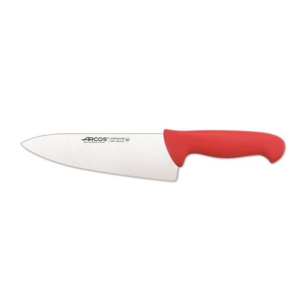 Kockkniv Arcos Color - Prof 290722 i Nitrum rostfritt stål och mangoröd polypropen ergonomisk med 20 cm blad,