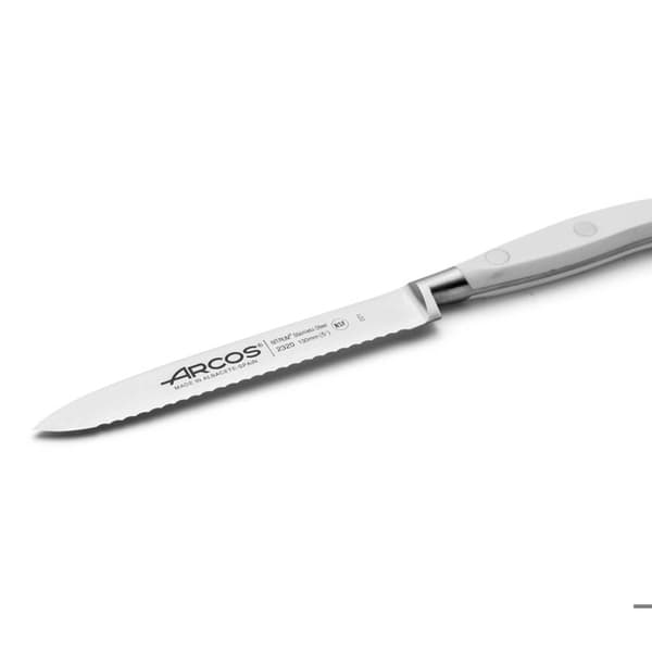 Arcos Riviera Vit timjankniv 232024 från Nitrum Steel, med polyoxymethylene Mango och 13 cm blad i fodral.