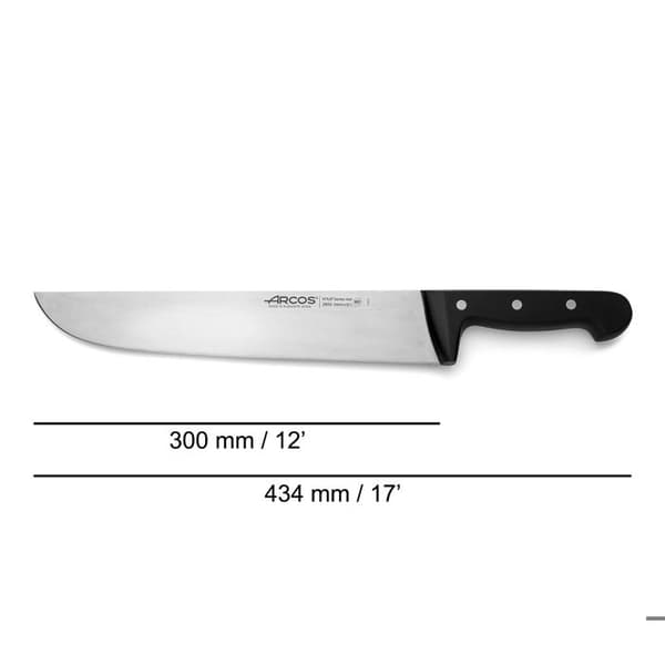 Slaktkniv Arcos Universal 283304 från Nitrum Steel, med polyoximetylen mango och 30 cm blad i fodral.