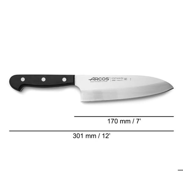 Deba kökskniv 29 cm - ARCOS - Traditionell japansk kniv - Rostfritt stål