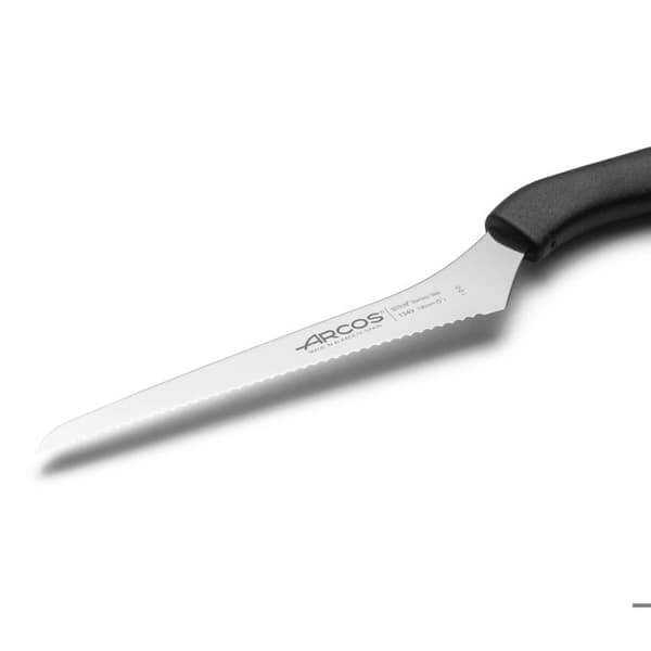 Böjd multifunktionskniv Arcos Nice 134900 i rostfritt stål Nitrum och mango polypropenkniv med 13 cm blad