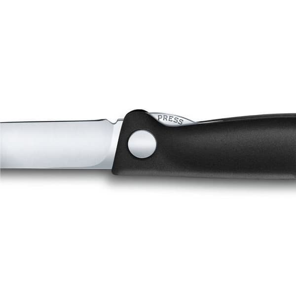 Fällbar kökskniv 11 cm slät blad Victorinox svart