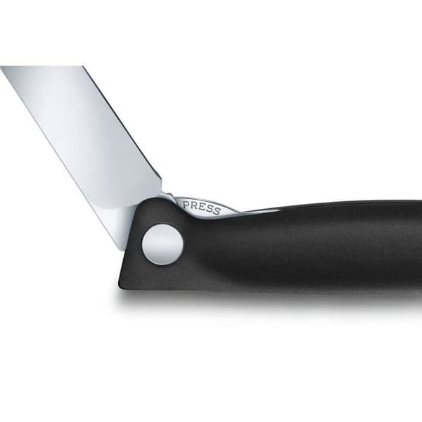 Fällbar kökskniv 11 cm slät blad Victorinox svart