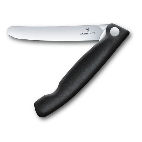 Fällbar kökskniv 11 cm slät blad Victorinox svart