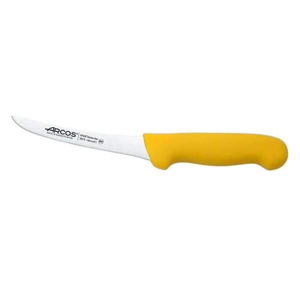 Urbeningskniv Arcos Color - Prof 291300 i Nitrum rostfritt stål och mangogul polypropen ergonomisk med blad på 14