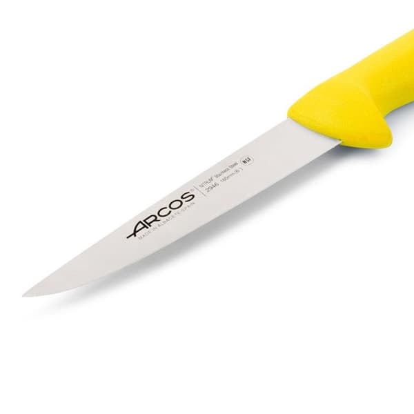 Slaktkniv Arcos Color - Prof 294600 i Nitrum rostfritt stål och mangogul polypropen ergonomisk med blad av