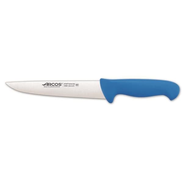 Slaktkniv Arcos Color - Prof 294823 i Nitrum rostfritt stål och ergonomisk blå mangopolypropen med 20 blad
