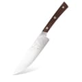 Miniatyrbild 3 av 10: BPS Knives Rosemary Umber Kökskniv - Begränsad upplaga | 5Cr14MoV rostfritt stål träsk ek svart läderslida