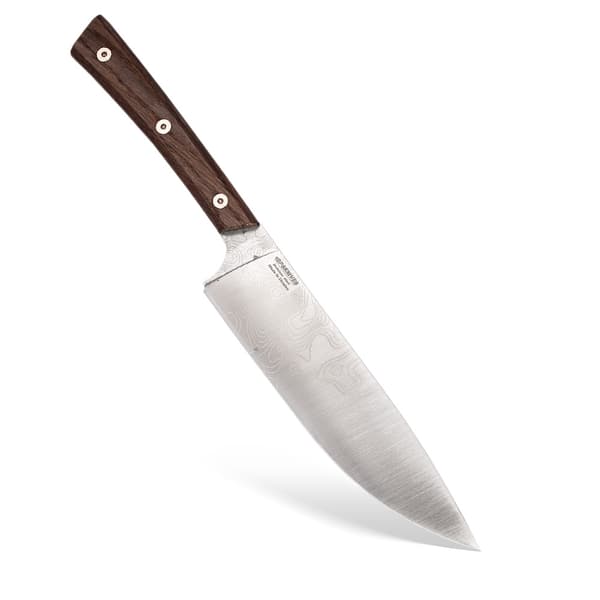 BPS Knives Rosemary Umber Kökskniv - Begränsad upplaga | 5Cr14MoV rostfritt stål träsk ek svart läderslida
