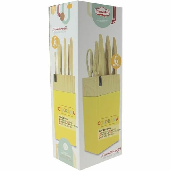 Veitsisetti Menastyl Keltainen polypropeeni 6 Kappaletta (6 osaa)