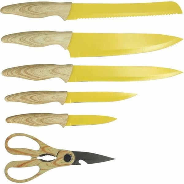 Knivsett Menastyl Gul polypropylen 6 Deler (6 enheter)