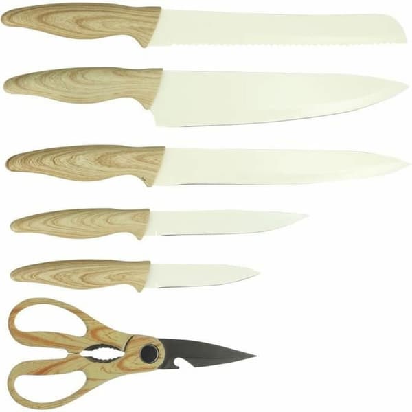 Knivsett Menastyl Krem polypropylen 6 Deler (6 enheter)