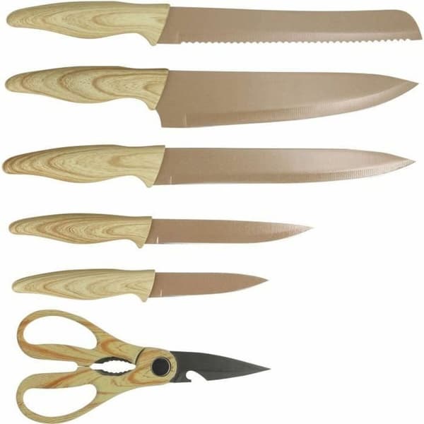 Knivset Menastyl Brun polypropen 6 Delar (6 antal)