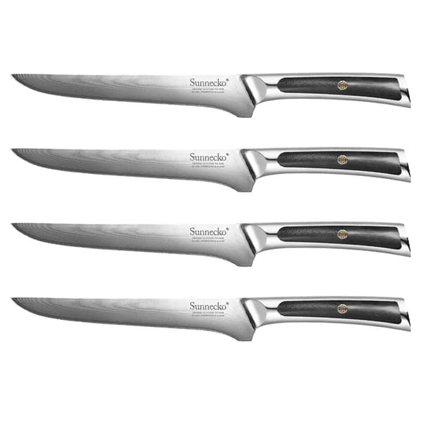 Sunnecko Boning Veitsisarja, 6" Damaskoterä, Ergonominen G10 Kahva,4 kpl veitsisetti