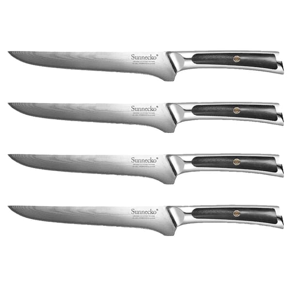 Sunnecko Boning Veitsisarja, 6" Damaskoterä, Ergonominen G10 Kahva,4 kpl veitsisetti