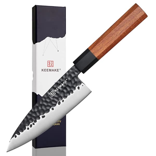 Professionelt Køkkenkniv Sæt, 7 Tommer Santoku, 8 Tommer Kokkekniv,6 Tommer Deba Kniv