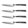 Miniatyrbild 1 av 2: Sunnecko Paring Knife Set, Damaskusstålblad, Ergonomiskt G10-handtag,4-delars knivset
