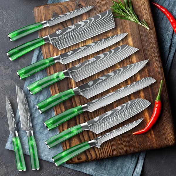 Köksknivset, rostfria blad, miljövänliga,10 stycken