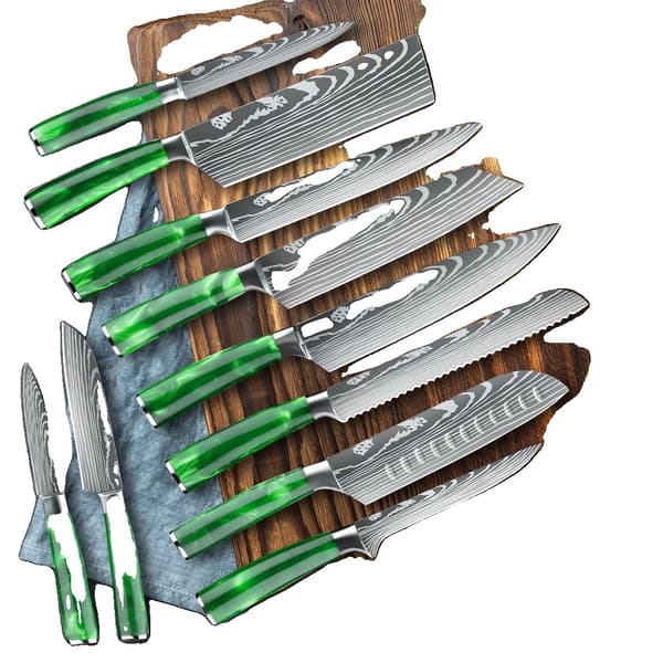 Köksknivset, rostfria blad, miljövänliga,10 stycken
