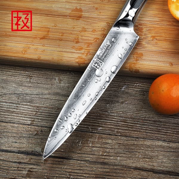 Utility Paring Knife, Damascus Steel Blade, Ergonomisk Håndtag Design,5 tommer
