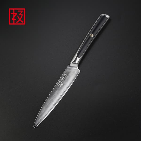 Utility Paring Knife, Damascus Steel Blade, Ergonomisk Håndtag Design,5 tommer