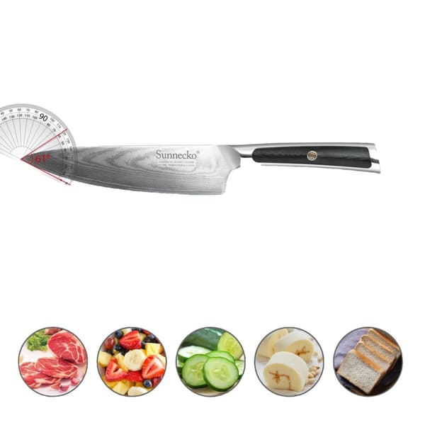 Kockkniv, 6,5-tums blad, 73-lagers damaskusstål,Kockkniv 6.5 Tum