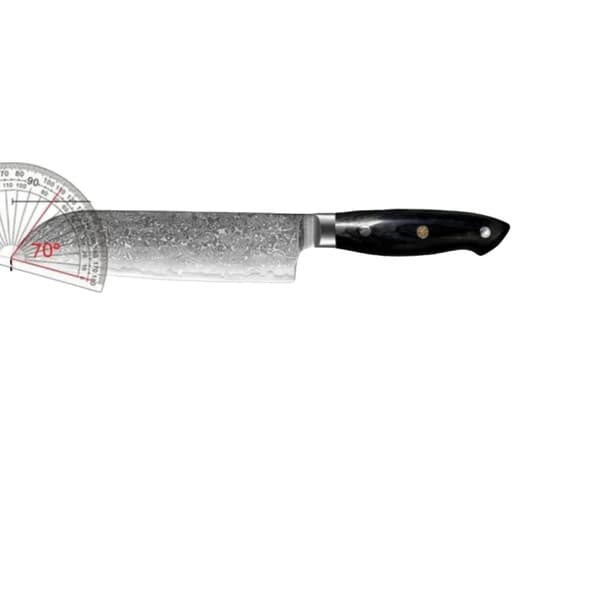 Damaskus Stål Kokkekniv, Ergonomisk G10 Håndtag, Præcisionsskæringsvinkel,4.72 tommer, Sand kniv