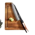 Miniatyrbillede 1 af 4: KEEMAKE Kokkekniv, Højkulstofstålblad, Ergonomisk Træhåndtag,8 tommer