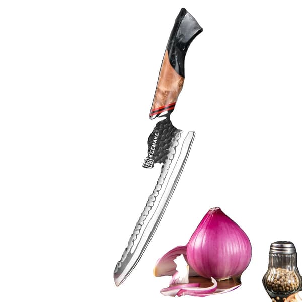 Kokkekniv, Ergonomisk Håndtag, Damaskusstål,8 tommer